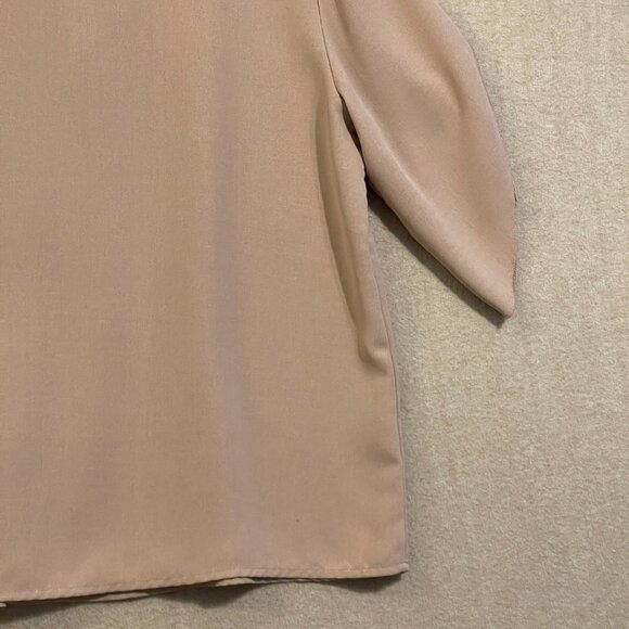 Shein Blouse Women's Large Tan Pullover Flutter Sleeves - Picture 11 of 11